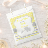 Elephant Yellow and Gray Baby Shower Party Geschenktütchen (Ausgeschnitten)