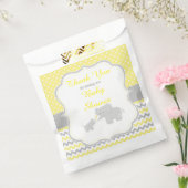 Elephant Yellow and Gray Baby Shower Party Geschenktütchen (Versiegelt)
