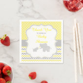 Elephant Yellow and Gray Baby Shower Party Serviette (Beispiel)