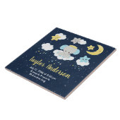 Elephant Yellow and Navy Baby Bircy Statistics Fliese (Seite)