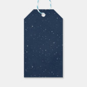 Elephant Yellow and Navy Baby Dusche Vielen Dank Geschenkanhänger (Rückseite)