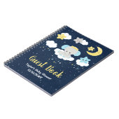 Elephant Yellow and Navy Baby Shower Guest Book Notizblock (Linke Seite)