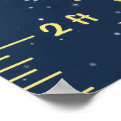 Elephant Yellow and Navy Growth Chart Poster (Ecke)