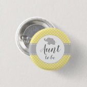 Elephant Yellow Baby Shooting Tante zu sein Button (Vorne & Hinten)