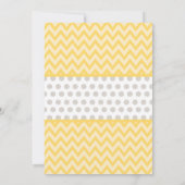 Elephant Yellow Gray Baby Dusche Einladung (Rückseite)