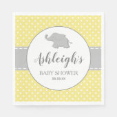 Elephant Yellow Polka Dot Baby Dusche Serviette (Vorderseite)