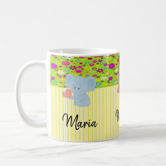 Elephant Yellow Stripe Tasse (Links)