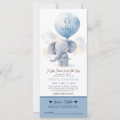 Elephant Young Shower Windpreisraffinerie Einladung (Vorderseite)