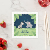 Elephant & Zebra Safari Babydusche Napkins Serviette (Beispiel)