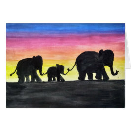 Elephant zeichnend Karte von Rashmi