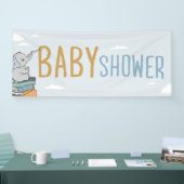 Elephant Zeichnete etwas Baby Dusche Elefant Niedl Banner (Messe)