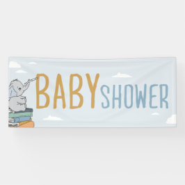 Elephant Zeichnete etwas Baby Dusche Elefant Niedl Banner