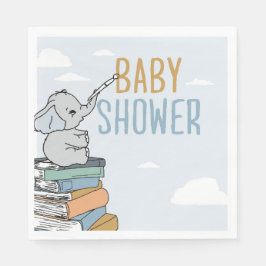 Elephant Zeichnete etwas Baby Dusche Elefant Niedl Serviette