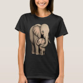 Elephant Zookeeper Elephant Mom Hugging A Child El T-Shirt (Vorderseite)