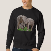 Elephant Zookeeper Zoologe Wildlife Safa Sweatshirt (Vorderseite)