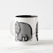 Elephant Zweifarbige Tasse (Vorderseite Links)