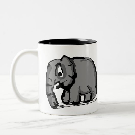 Elephant Zweifarbige Tasse (Links)