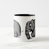Elephant Zweifarbige Tasse (Mittel)