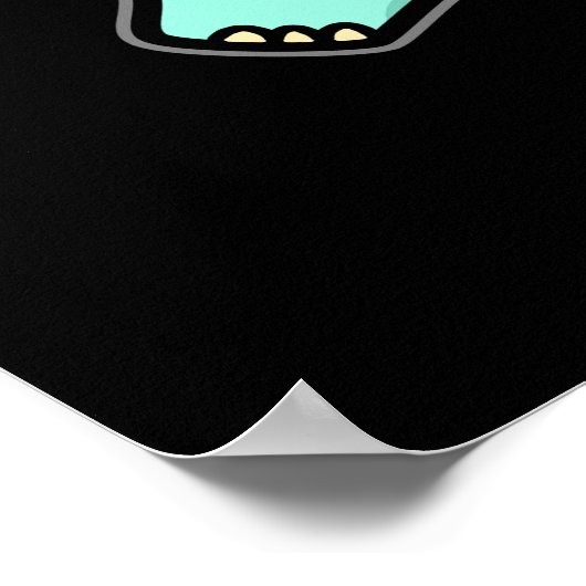 Elephantastisch Funny Elephant Pun Dark BG Poster (Ecke)