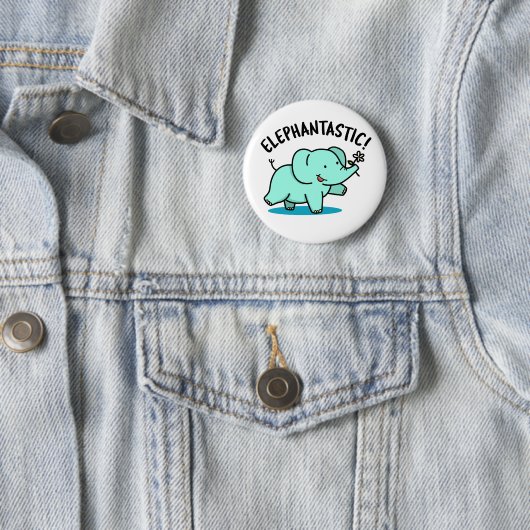 Elephantastisch Funny Fantastic Elephant Puff Button (Beispiel)