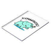Elephantastisch Funny Fantastic Elephant Puff Notizblock (Linke Seite)