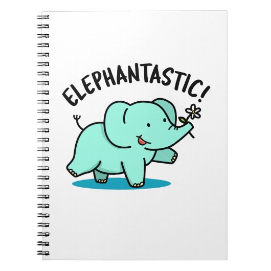 Elephantastisch Funny Fantastic Elephant Puff Notizblock (Vorderseite)