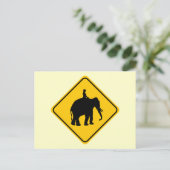 Elephantback Rider Crossing Postkarte (Stehend Vorderseite)