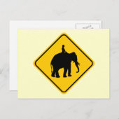 Elephantback Rider Crossing Postkarte (Vorne/Hinten)