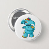 Elephante Blau Button (Vorne & Hinten)