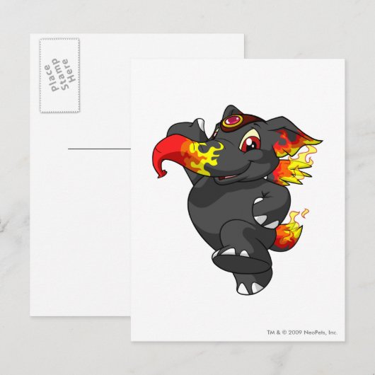 Elephante Feuer Postkarte (Vorne/Hinten)