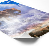 ELEPHANTE GEBIETE DES Kilimanjaro Fotodruck (Ecke)