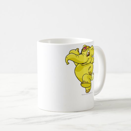 Elephante Gelb Kaffeetasse (VorderseiteRechts)