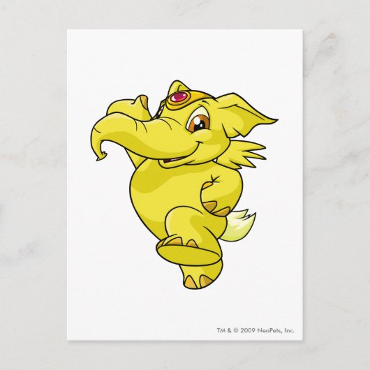 Elephante Gelb Postkarte (Vorderseite)