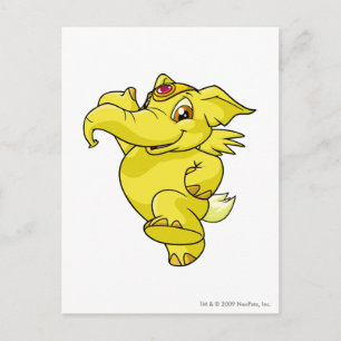 Elephante Gelb Postkarte