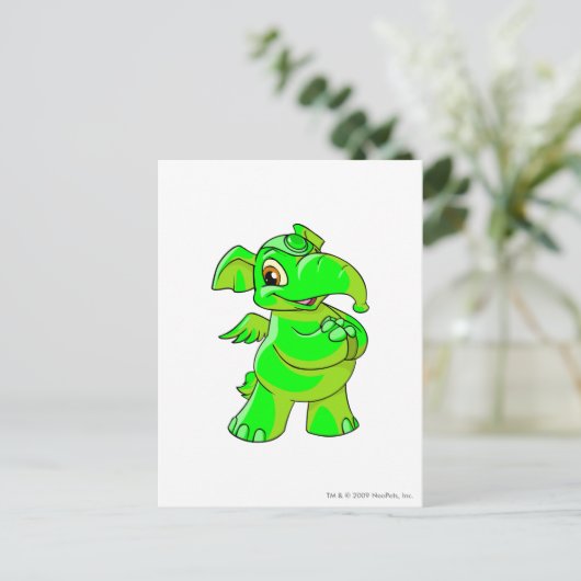 Elephante Glows.Pn Postkarte (Stehend Vorderseite)