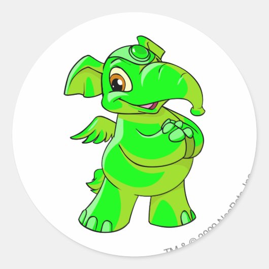 Elephante Glows.Pn Runder Aufkleber (Vorderseite)