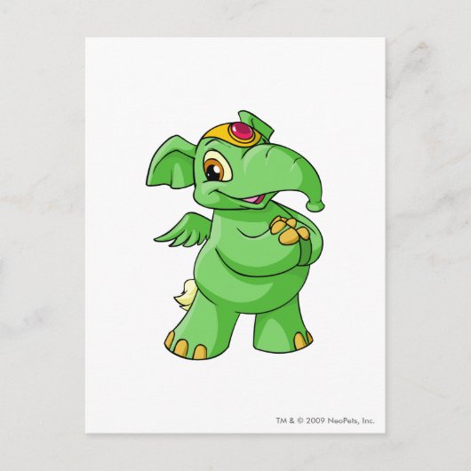 Elephante Green Postkarte (Vorderseite)