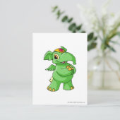 Elephante Green Postkarte (Stehend Vorderseite)