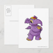 Elephante Lila Postkarte (Vorne/Hinten)