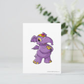 Elephante Lila Postkarte (Stehend Vorderseite)