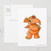 Elephante Orange Postkarte (Vorne/Hinten)