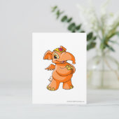 Elephante Orange Postkarte (Stehend Vorderseite)
