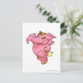 Elephante Pink Postkarte (Stehend Vorderseite)