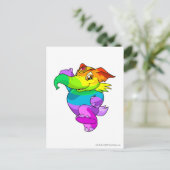 Elephante Rainbow Postkarte (Stehend Vorderseite)
