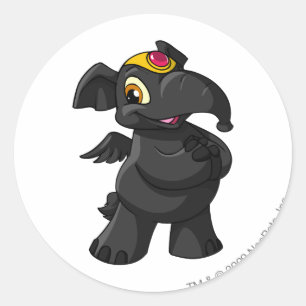 Elephante Schatten Runder Aufkleber