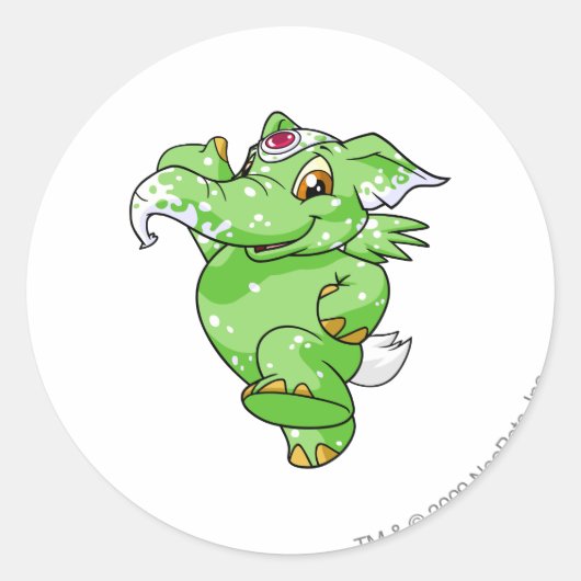 Elephante Speckled Runder Aufkleber (Vorderseite)