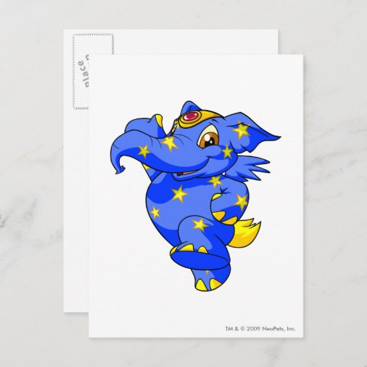 Elephante Starry Postkarte (Vorne/Hinten)