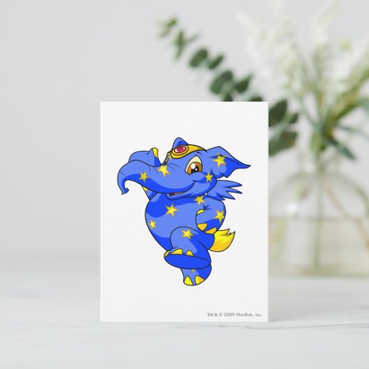 Elephante Starry Postkarte (Stehend Vorderseite)