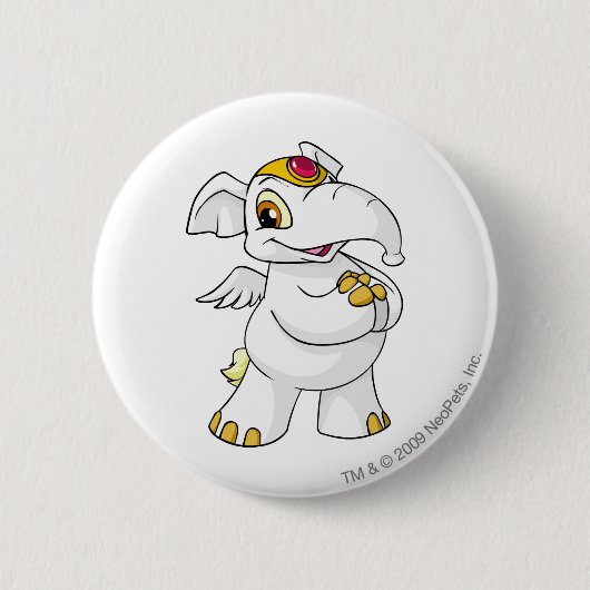 Elephante Weiß Button (Vorderseite)