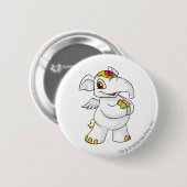 Elephante Weiß Button (Vorne & Hinten)